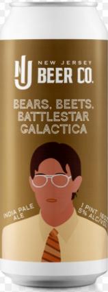 NJ Beer Co. - Bears, Beets, Battlestar Galactica IPA (4 pack cans) (4 pack cans)