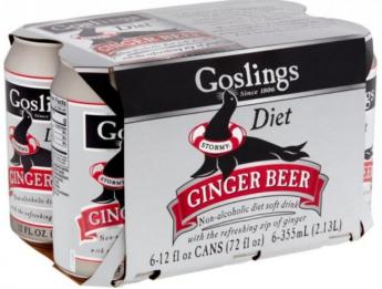 Goslings - Diet Ginger Beer (6 pack cans)