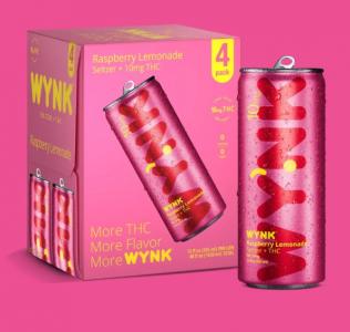 WYNK - Raspberry Lemonade 10mg THC Seltzer (4 pack cans)