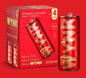 WYNK - Strawberry Lemonade 10mg THC Seltzer (4 pack cans)